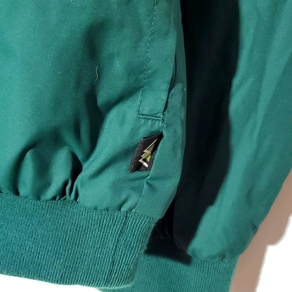 WEDGE- Mens Green Reversible Pullover Coat Wind/Rain Proof Golf Jacket Sz.L - Picture 4 of 5